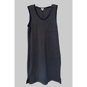 J Crew Dress Womens Extra Small Navy Blue White Striped Sleeveless Tank Casual